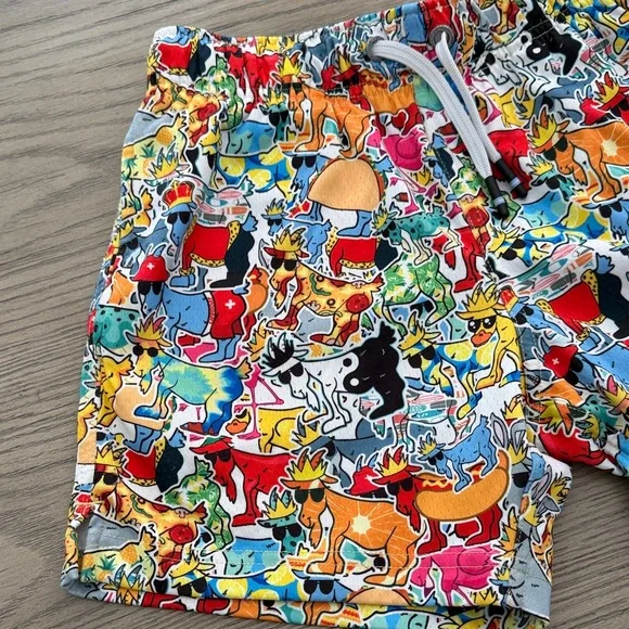 GOAT USA Kids' (sz Youth Large) Sticker AOP Mesh Shorts - Picture 3 of 8